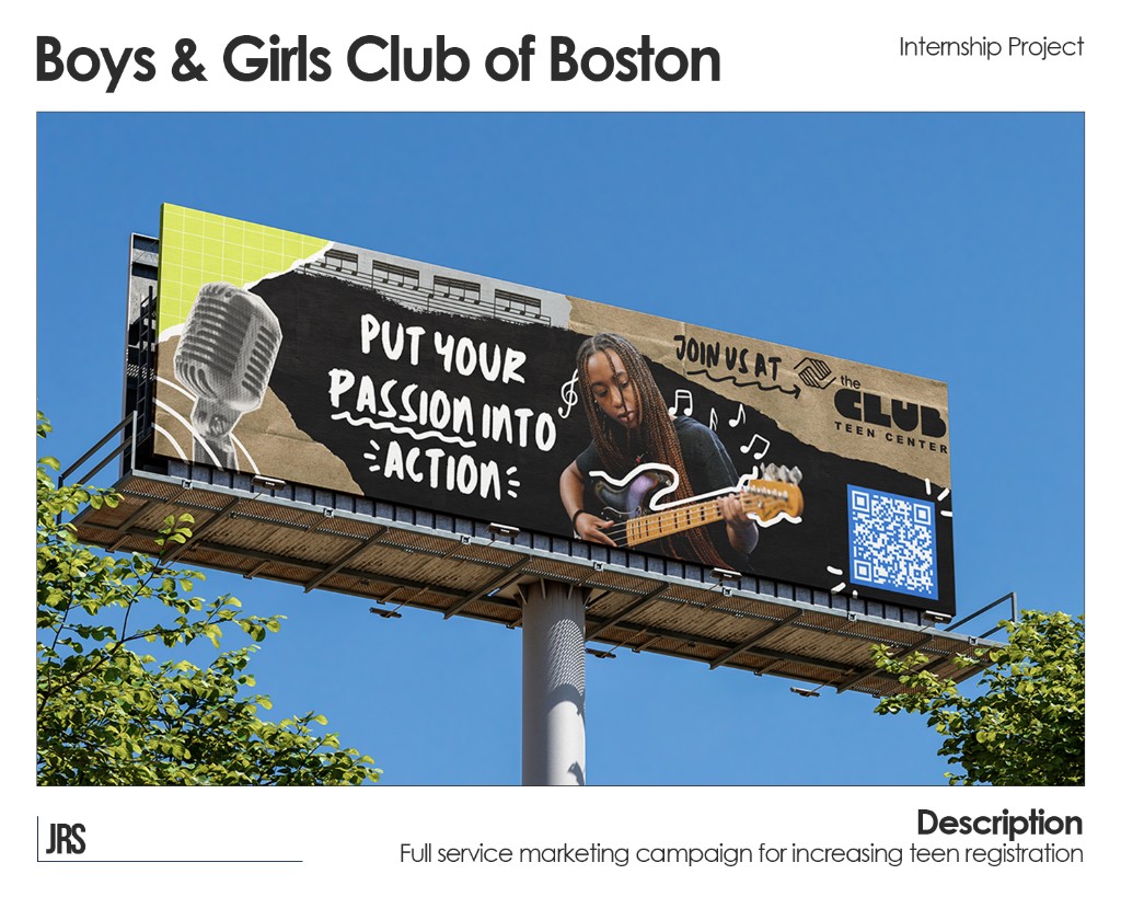 Boys & Girls Club of Boston — teen registration OOH campaign mockup